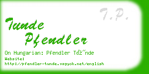 tunde pfendler business card